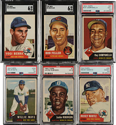 1953 Topps Complete Set (274) Including 24 PSA- and SGC-Graded Cards