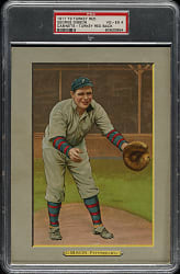 1911 T3 Turkey Red #94 George Gibson PSA VG-EX 4 - Advertising Back