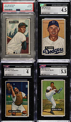 1951 Bowman Near-Complete Set (313/324) Including 45 CGC-Graded Cards