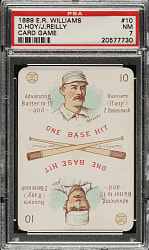 1889-1890 E. R. Williams #10 Dummy Hoy/John Reilly PSA NM 7