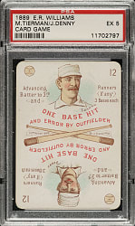 1889-1890 E. R. Williams #12 Jerry Denny/Mike Tiernan PSA EX 5