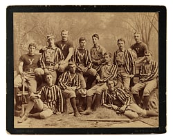 Circa 1886 Yale Baseball Imperial Team Cabinet with Amos Alonzo Stagg