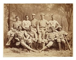 Circa 1881 Yale Baseball Team Cabinet with Walter Camp and Wild Bill Hutchison