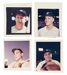 1963 Post Cereal/Jell-O New York Yankees Original Hand-Cut Production Photograph Collection (11) Including Mickey Mantle and Roger Maris
