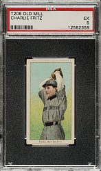 1909-1911 T206 White Border Charlie Fritz Southern Leaguer PSA EX 5 - Old Mill Back
