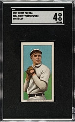 1909-1911 T206 White Border Christy Mathewson White Cap SGC VG/EX 4