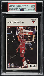 1986-1987 Sports Illustrated Poster Test Stickers Basketball #4465 Michael Jordan PSA MINT 9 - Highest Graded!