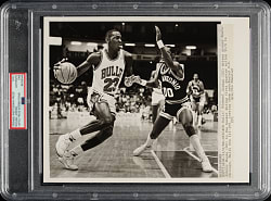 1986 Michael Jordan Original United Press International Photograph PSA/DNA Type I