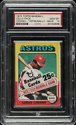 1975 Topps Unopened Cello Pack PSA GEM MINT 10