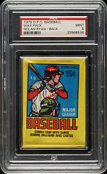 1979 O-Pee-Chee Unopened Wax Pack PSA MINT 9 - Nolan Ryan on Back