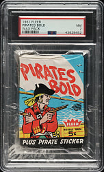 1961 Fleer "Pirates Bold" Unopened Wax Pack PSA NM 7