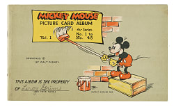1935 R89 Gum, Inc. "Mickey Mouse" Bubble Gum Collection (6) in Original Display Album