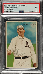 1912 T227 "Series of Champions" Chief Bender (Miner's Extra) PSA POOR 1
