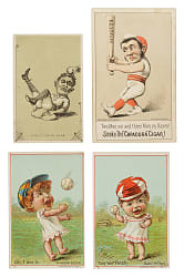 1880s Comic Trade Card Collection (11) Including Near-Complete Set