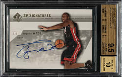 2003-2004 Upper Deck SP Authentic SP Signatures Basketball #DY-A Dwyane Wade Rookie BGS GEM MINT 9.5 with GEM MINT 10 Signature