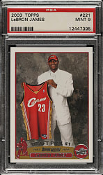 2003-2004 Topps Basketball #221 LeBron James Rookie PSA MINT 9