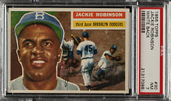 1956 Topps #30 Jackie Robinson White Back PSA NM 7