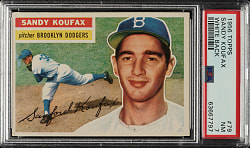 1956 Topps #79 Sandy Koufax White Back PSA NM 7