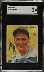 1934 R320 Goudey #37 Lou Gehrig SGC POOR 1