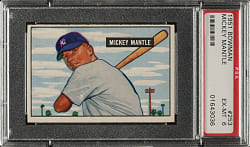 1951 Bowman #253 Mickey Mantle Rookie PSA EX-MT 6