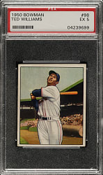 1950 Bowman #98 Ted Williams PSA EX 5