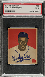 1949 Bowman #50 Jackie Robinson PSA VG 3