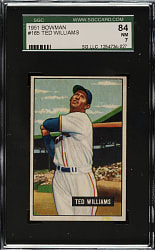 1951 Bowman #165 Ted Williams SGC NM 84