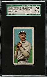 1909-1911 T206 White Border Christy Mathewson White Cap SGC GOOD 30