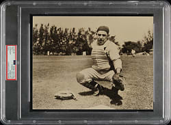 Circa 1949 Yogi Berra Original New York Yankees Photograph PSA/DNA Type I - Image Used For 1950 Bowman Card