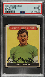 1933 R338 Sport Kings #6 Jim Thorpe PSA GOOD+ 2.5