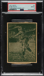 1931 W517 #4 Babe Ruth Throwing PSA GOOD 2 - Interesting Printing Anomaly!