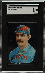 1888 H. D. Smith & Company Baseball Gum Card Die-Cuts Dan Brouthers SGC POOR 1