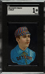 1888 H. D. Smith & Company Baseball Gum Card Die-Cuts Fred Dunlap SGC POOR 1