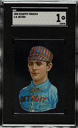 1888 H. D. Smith & Company Baseball Gum Card Die-Cuts Pretzels Getzien SGC POOR 1