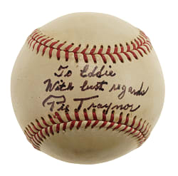 Pie Traynor Single-Signed Baseball - PSA/DNA