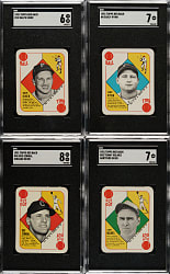 1951 Topps Red Backs Near-Complete Master Set (50/54) Plus 16 Duplicates and Wrapper