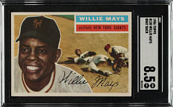 1956 Topps #130 Willie Mays Gray Back SGC NM/MT+ 8.5