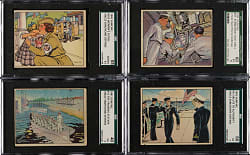 1941 R157 Gum, Inc. Uncle Sam SGC-Graded Partial Set (44/96) Plus Two R158 Uncle Sam's Home Defense Cards