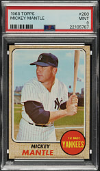 1968 Topps #280 Mickey Mantle PSA MINT 9