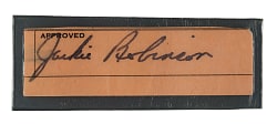 Jackie Robinson Cut Signature (Laminated) - JSA