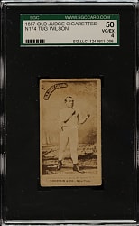 1887 N174 Old Judge Boxing Tug Wilson SGC VG/EX 50