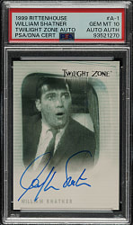 1999 Rittenhouse Twilight Zone Autographs #A-1 William Shatner PSA GEM MINT 10