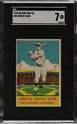 1933 R333 DeLong Gum #22 Chuck Klein SGC NM 7