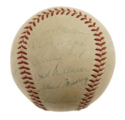 1960 New York Yankees American League Champions Team-Signed Baseball with Roger Maris - JSA