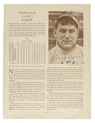 1933 Larry Lajoie Signed "Who's Who in Baseball" Page - JSA