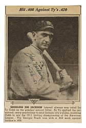 1951 Joe Jackson Signed Newspaper Photograph - Signed by His Wife - PSA/DNA