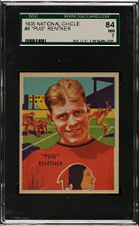 1935 R331 National Chicle Football #6 Pug Rentner SGC NM 84
