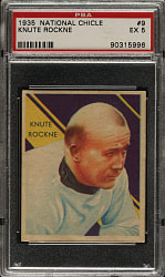1935 R331 National Chicle Football #9 Knute Rockne PSA EX 5