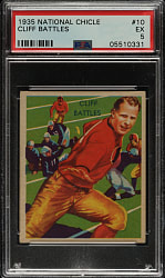 1935 R331 National Chicle Football #10 Cliff Battles Rookie PSA EX 5