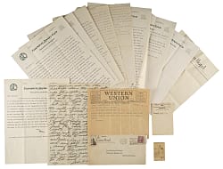 Charles "Count" Campau Signed Envelope and Letters with N172 Old Judge